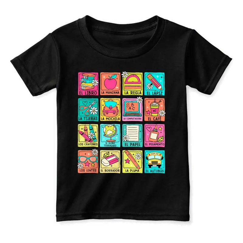 Maestra Bilingue Back To School Spanish Teacher Student Toddler Staple T-Shirt