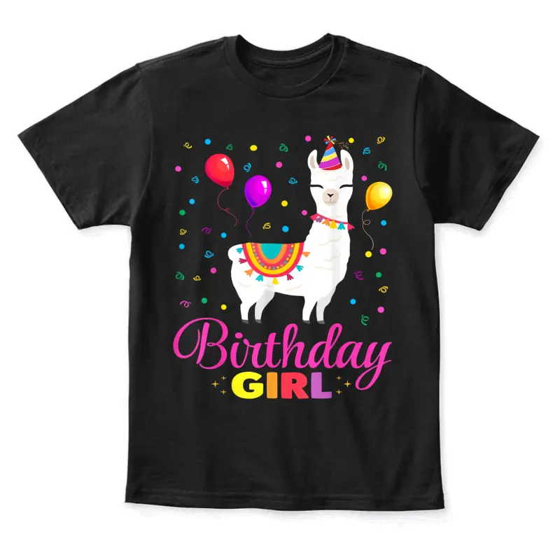 Cute Llama Shirt Party Animal Funny Gift For Birthday Girl Youth Staple T-Shirt