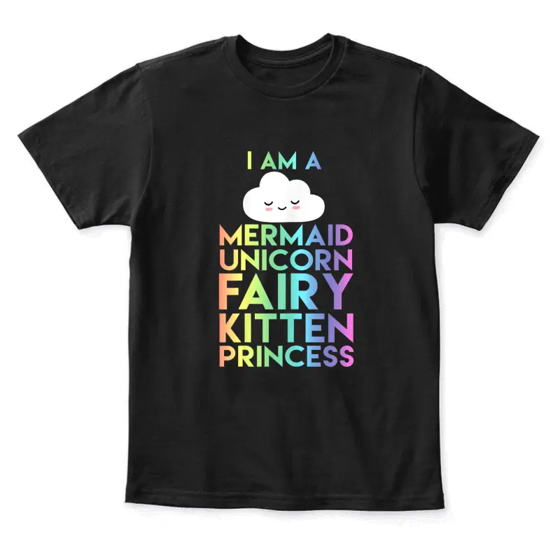 I Am A Mermaid Unicorn Fairy Kitten Princess  Kid Tee Youth Staple T-Shirt