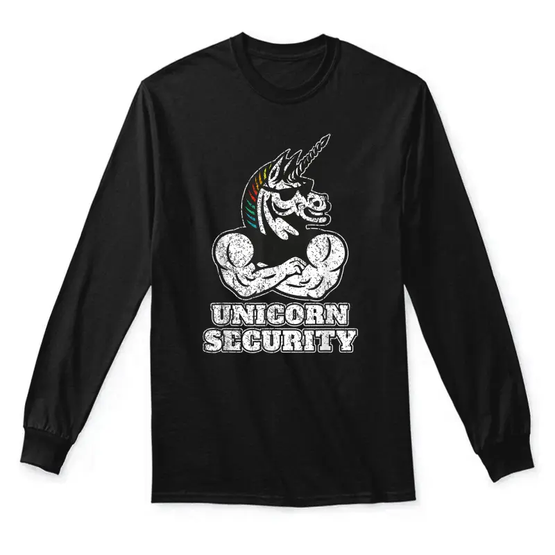 Unicorn Security I Unicorn Lover Muscular I Unicorn Security Unisex Long Sleeve T-Shirt