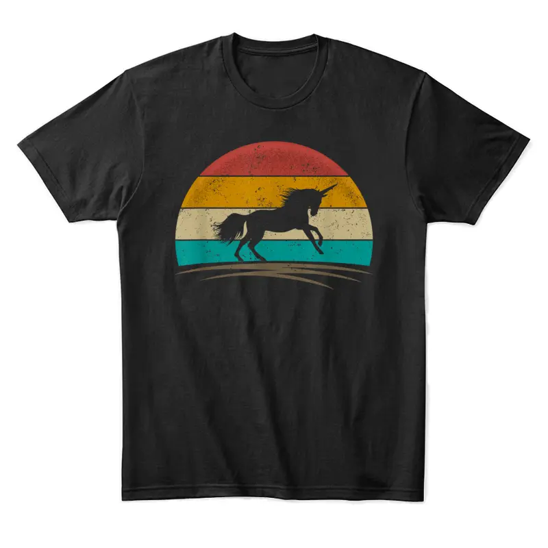 Unicorn Shirt Retro Unicorn Mythical Creature Unicorn Lover Unisex Staple T-Shirt