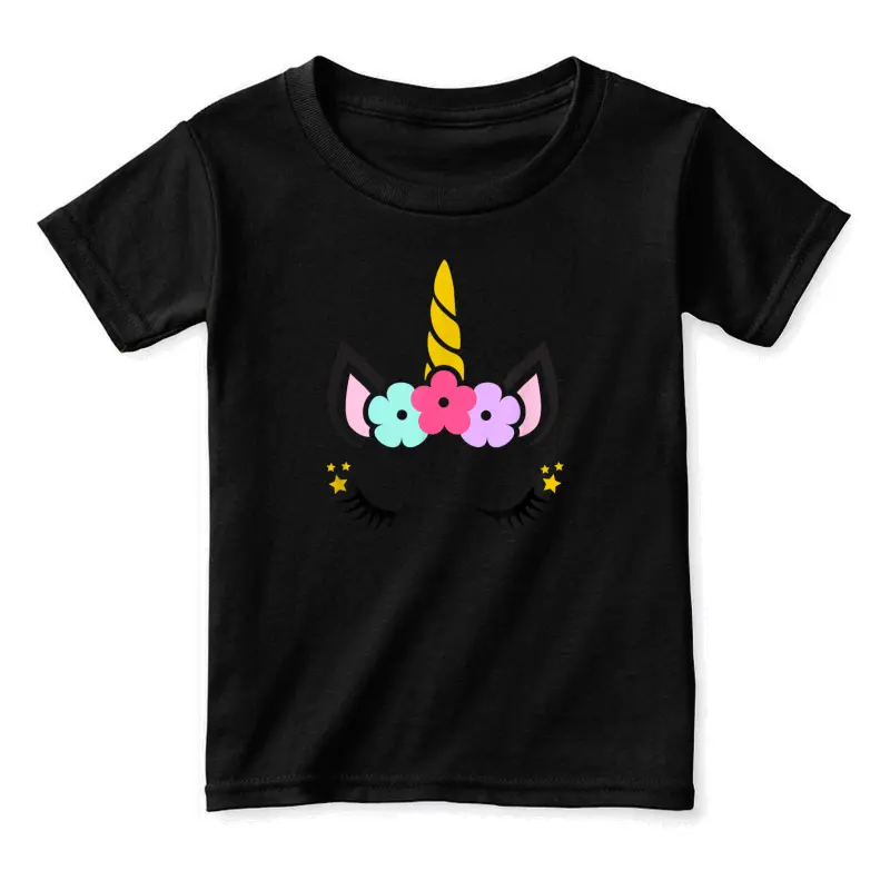 Unicorn Face Birthday Toddler Staple T-Shirt