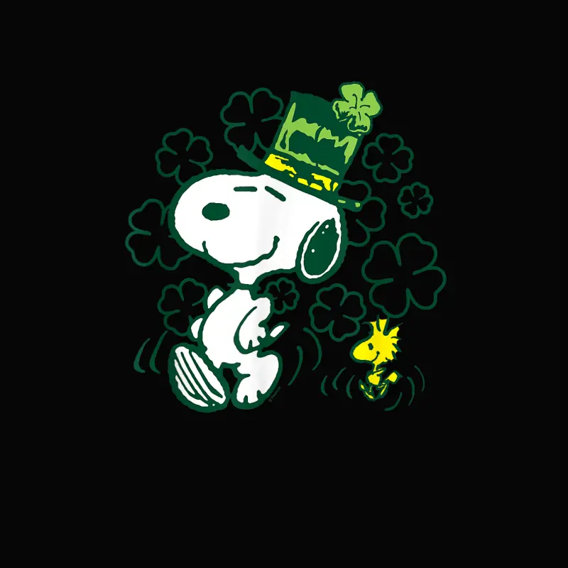 Peanuts - Snoopy And Woodstock St. Paddy's Day Clovers Toddler Staple T-Shirt