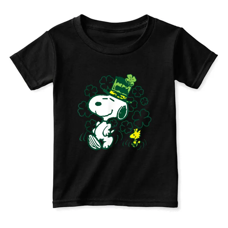 Peanuts - Snoopy And Woodstock St. Paddy's Day Clovers Toddler Staple T-Shirt