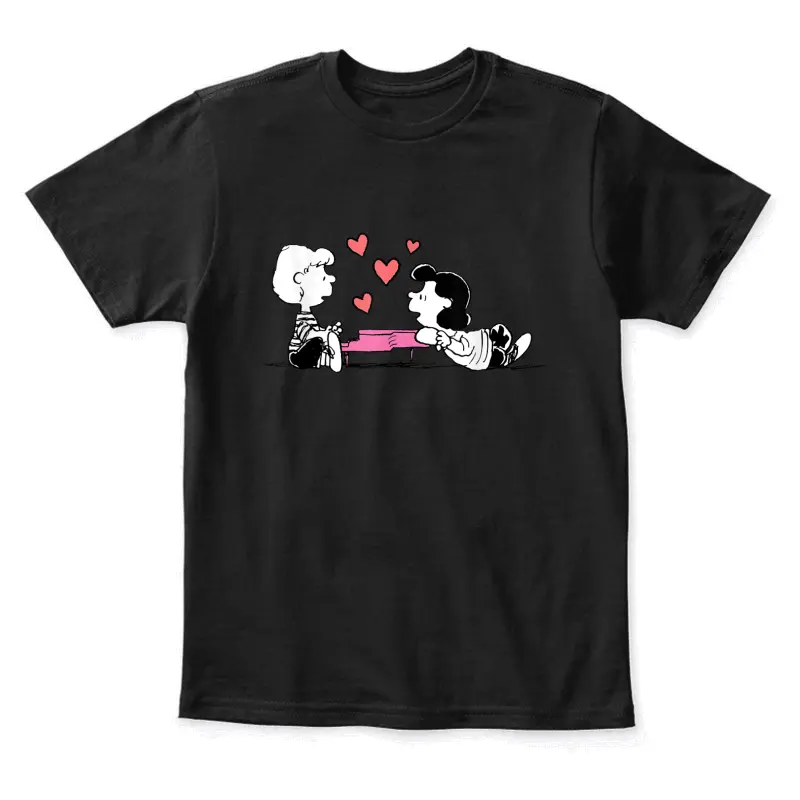 Peanuts - Lucy And Schroeder Heart Youth Staple T-Shirt