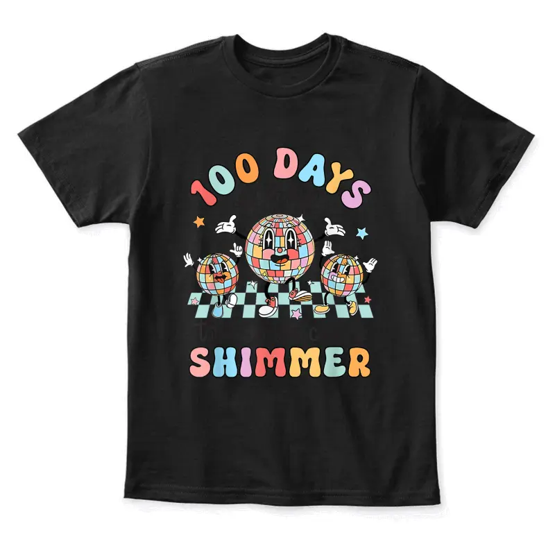 Groovy 100 Days Of Making Whole Class Shimmer Disco Ball Youth Staple T-Shirt