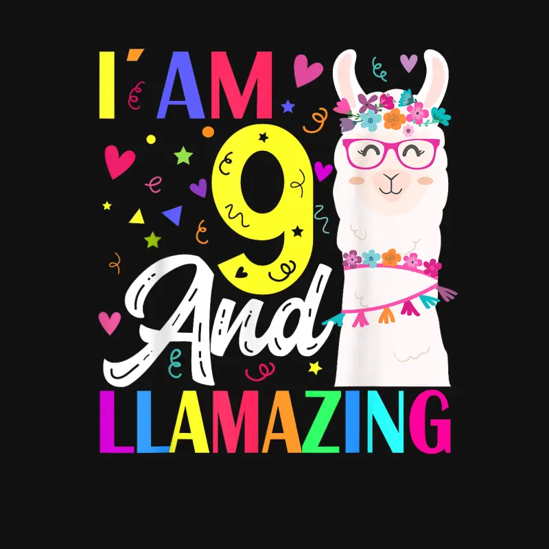 I Am 9 Years Old And Llamazing Llama 9Th Birthday Baby Onesie