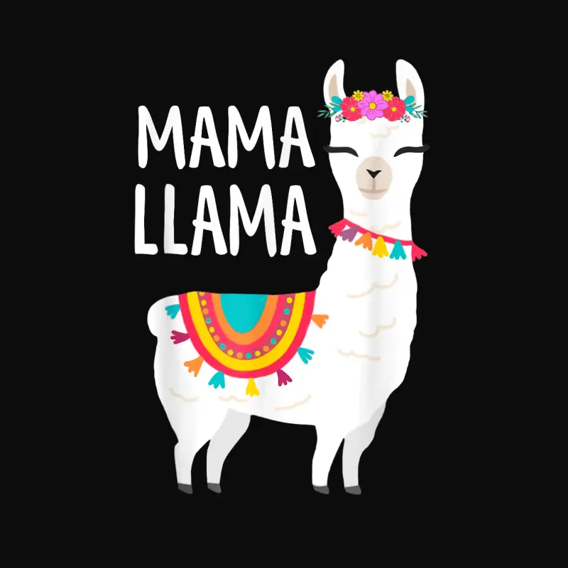 Mama Llama Funny Mother's Day Shirt Women Mom Birthday Unisex Staple T-Shirt