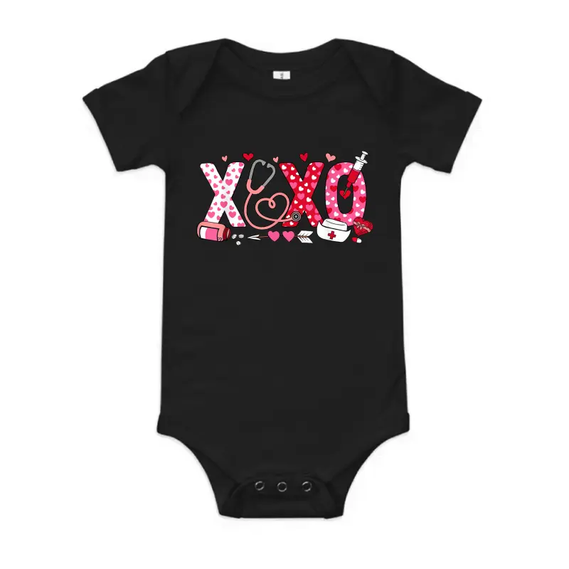 Xoxo Nurse Valentines Day Stethoscope Valentine For Nurse Baby Onesie