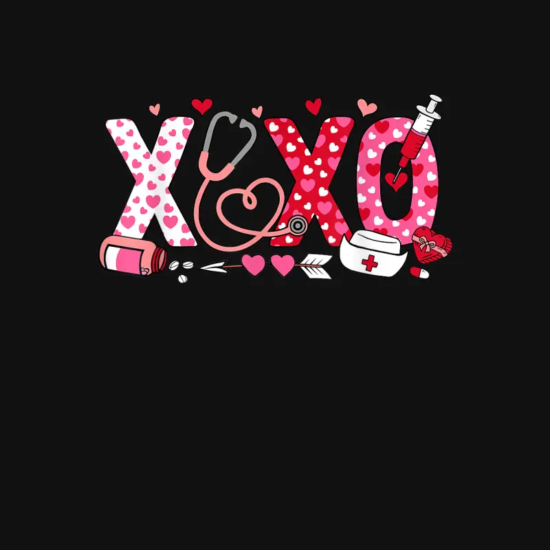 Xoxo Nurse Valentines Day Stethoscope Valentine For Nurse Baby Onesie