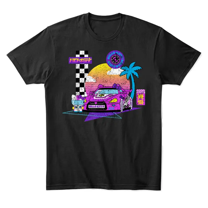 Hello Kitty Kawaii Tokyo Racer Unisex Staple T-Shirt