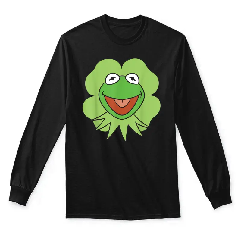 Disney Muppets Kermit Shamrock St. Patrick's Day Unisex Long Sleeve T-Shirt