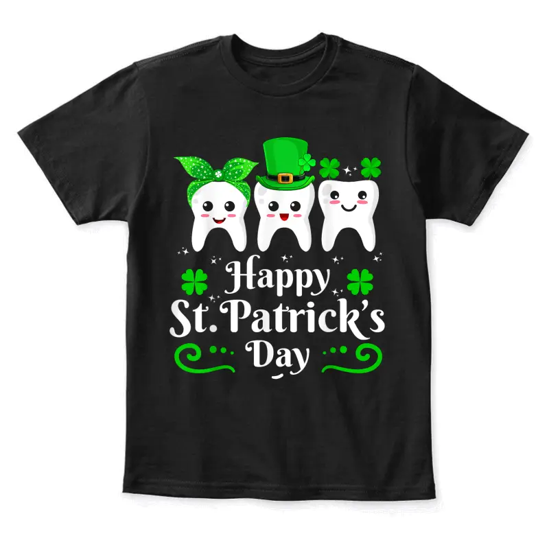 Dentist Happy St Patricks Day Dental Assistant Tooth Dentist Youth Staple T-Shirt