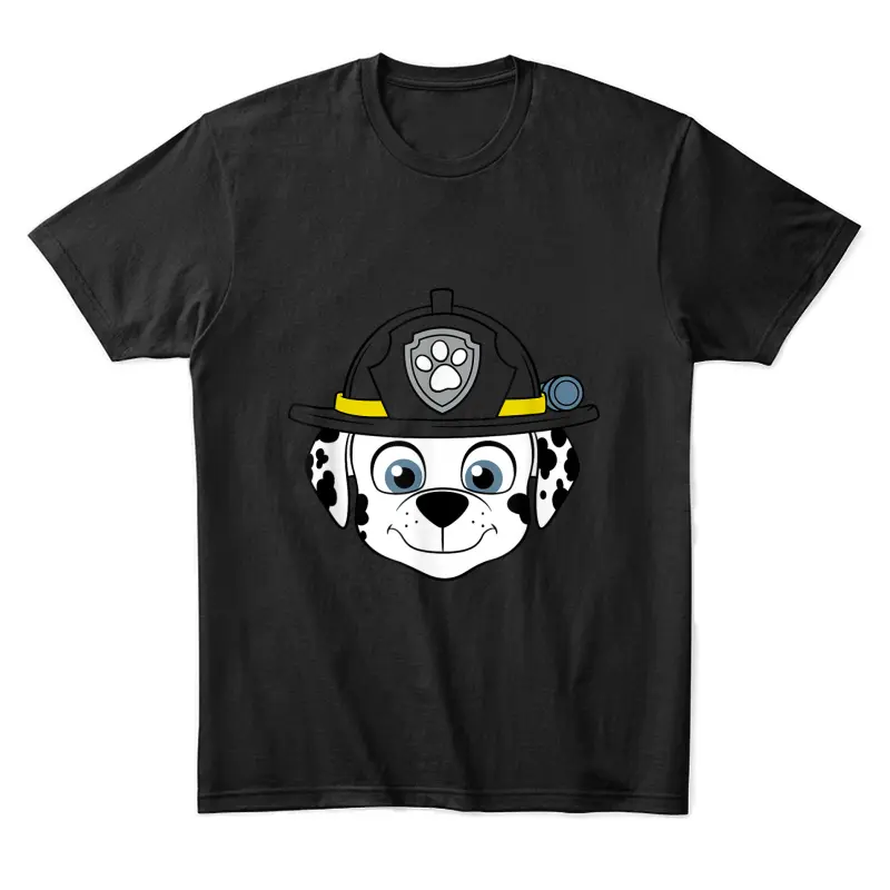 Paw Patrol Fire Dog Marshall Face Unisex Staple T-Shirt