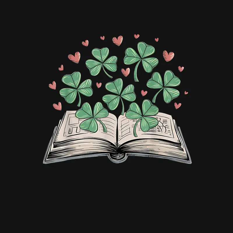 St Patricks Day Book Lover Librarian Core Shamrock Author Unisex Long Sleeve T-Shirt