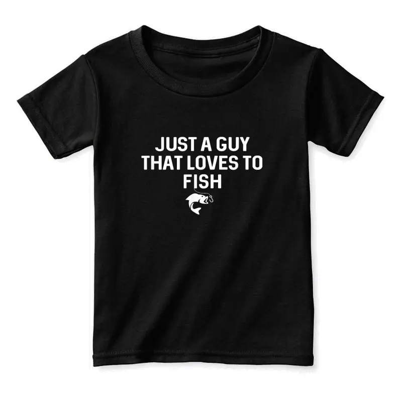 Just A Guy That Loves To Fish Angler Fisherman Gifts Fishing Toddler Staple T-Shirt