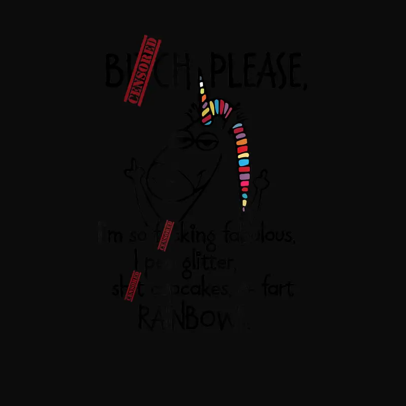 Bitch Please Rainbow Funny Unicorn Unisex Unisex Staple T-Shirt
