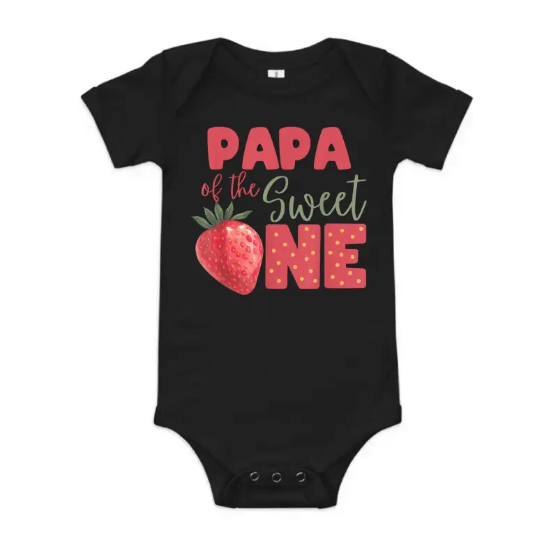Papa Of The Berry Sweet One Strawberry First Birthday Baby Onesie
