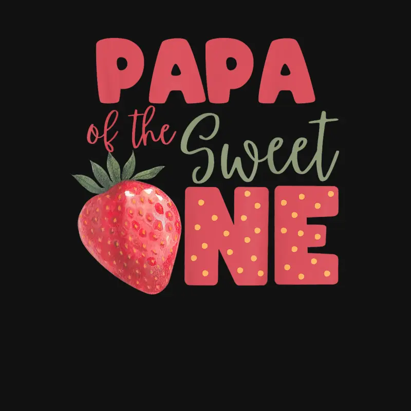 Papa Of The Berry Sweet One Strawberry First Birthday Baby Onesie