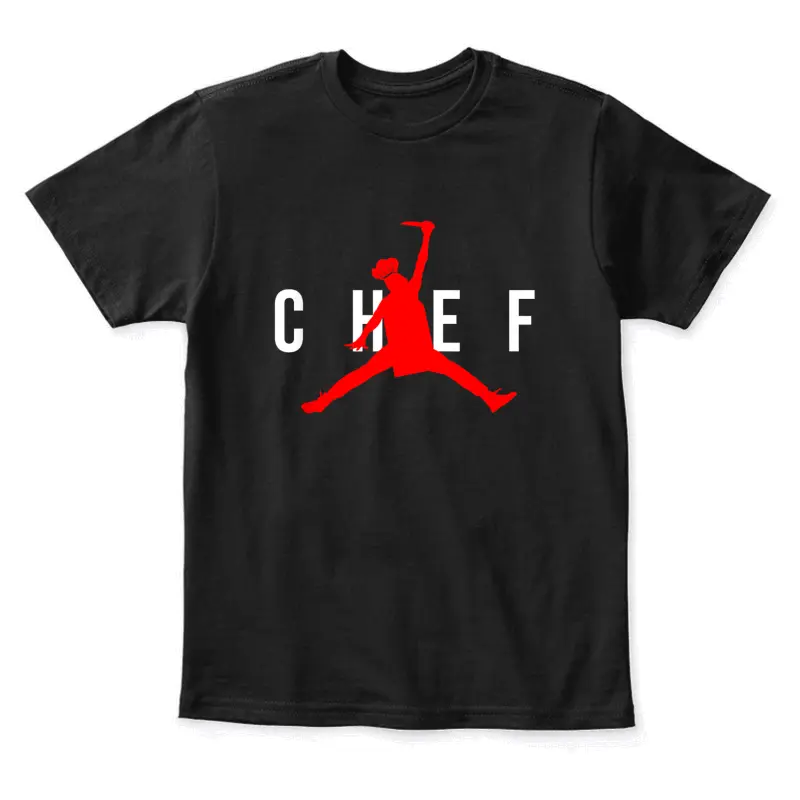Funny Restaurant Chef - Jumping Chef Knife Logo Youth Staple T-Shirt