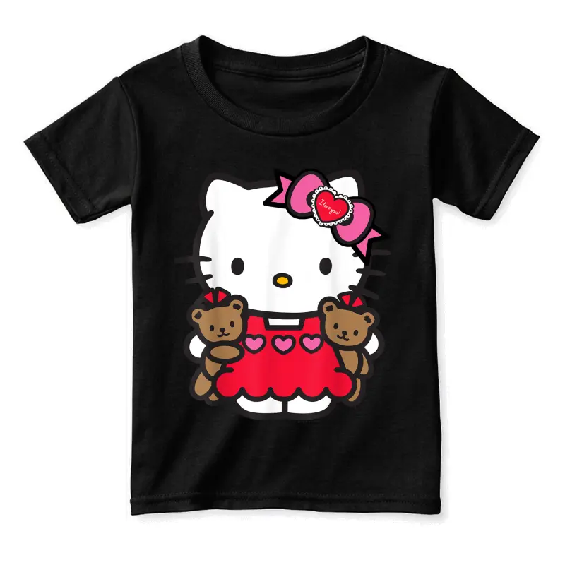Hello Kitty Valentine Teddy Bear Tee Shirt Toddler Staple T-Shirt