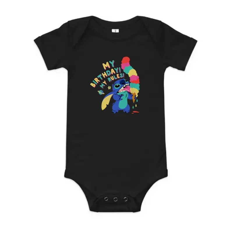 Disney Lilo & Stitch Ice Cream Cone “My Birthday! My Rules!” Baby Onesie
