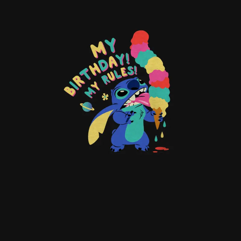 Disney Lilo & Stitch Ice Cream Cone “My Birthday! My Rules!” Baby Onesie