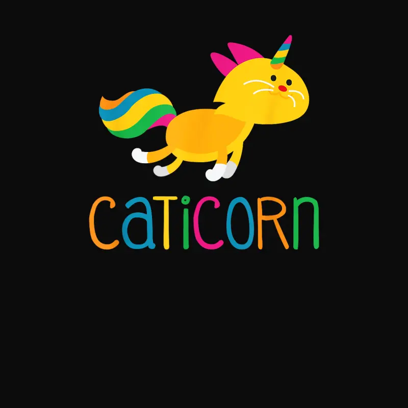 Caticorn Rainbow T Shirt Meowgical Cat Unicorn Kittycorn Tee Unisex Staple T-Shirt