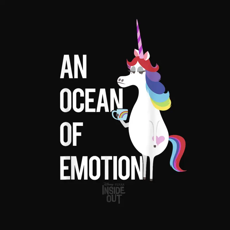 Disney Pixar Inside Out Unicorn An Ocean Of Emotion Logo Unisex Staple T-Shirt