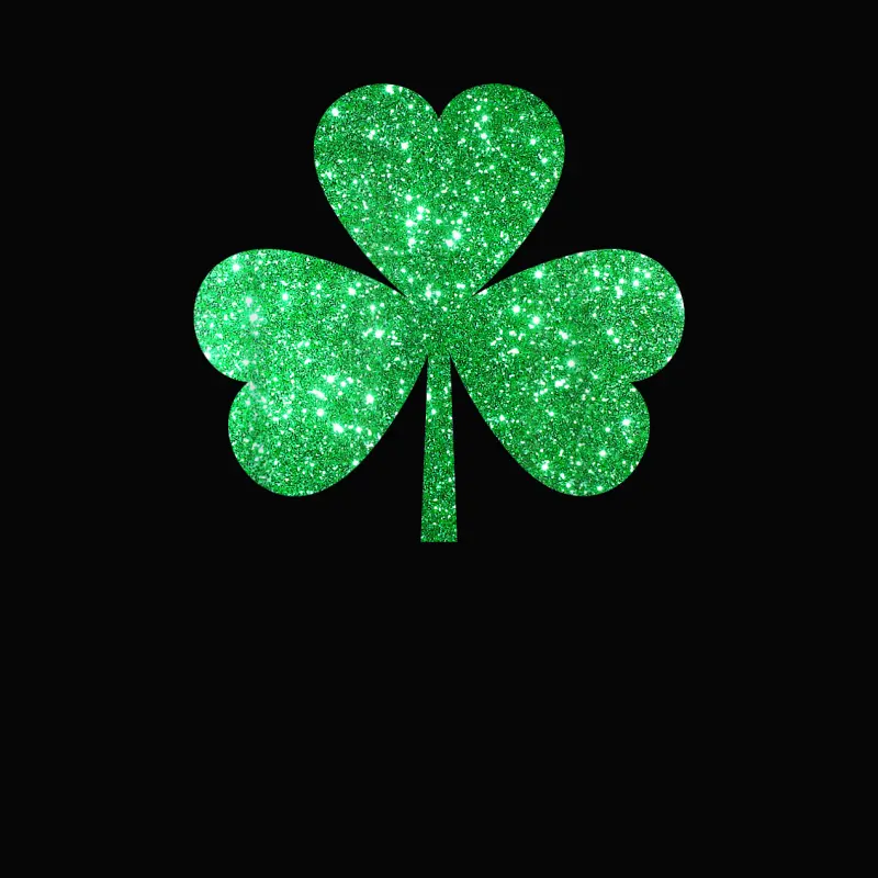 Glitter Shamrock Irish Men Women St Patrick's Day Toddler Staple T-Shirt