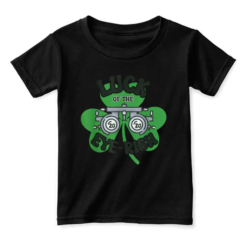 Groovy St Patrick Day Irish Green Lucky Optometrist Shamrock Toddler Staple T-Shirt