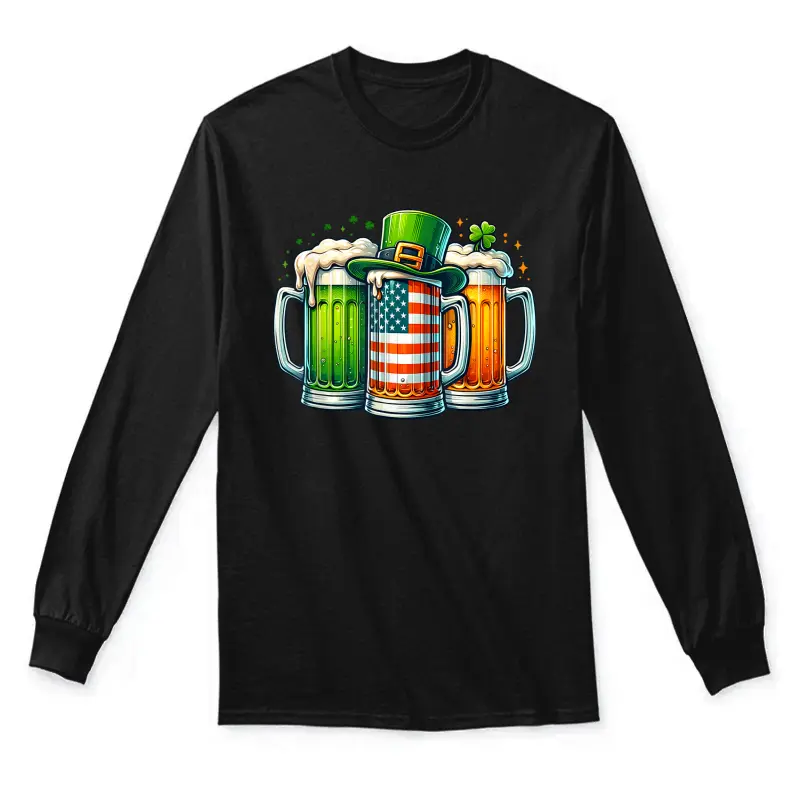 Irish Beer Ireland St Patricks Day Drinking Party Men Women Unisex Long Sleeve T-Shirt
