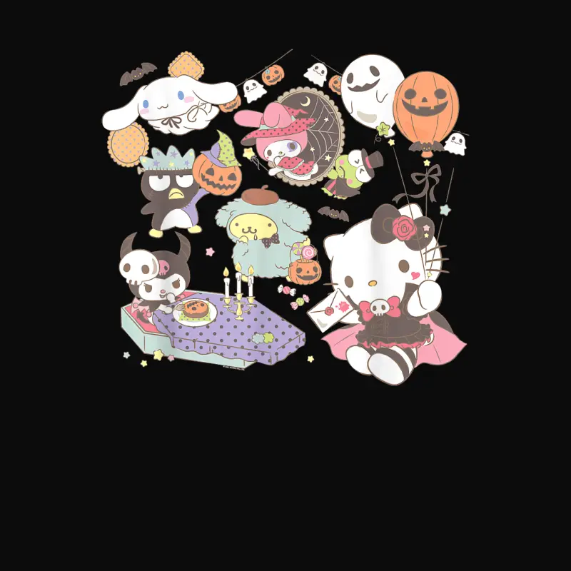 Sanrio Characters Costume Party Halloween Unisex Staple T-Shirt