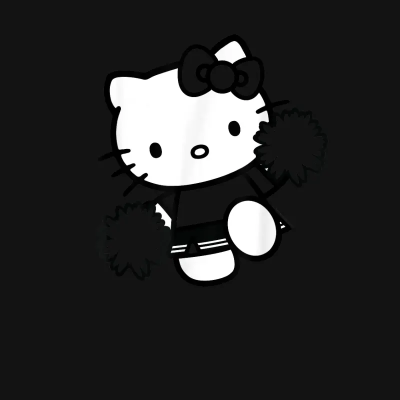 Hello Kitty Cheerleader Squad Team School Color Youth Staple T-Shirt