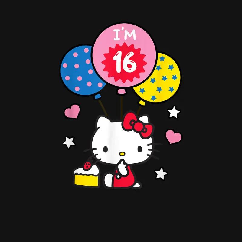 Hello Kitty I'm 16 Birthday Youth Staple T-Shirt