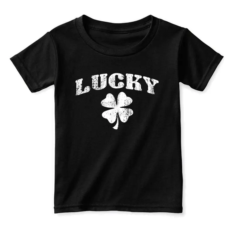 Vintage Style Lucky Clover St Patrick's Day Toddler Staple T-Shirt