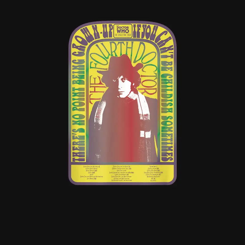 Spacetime-Tour 4Th Doctor Baker Retro Time Travel Baby Onesie