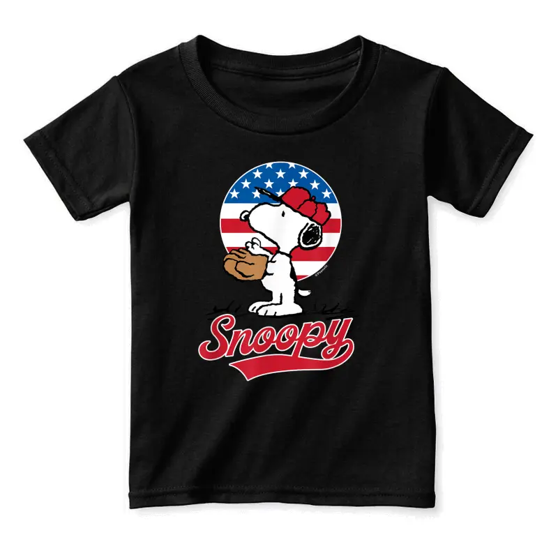 Peanuts - Snoopy Americana Baseball Toddler Staple T-Shirt