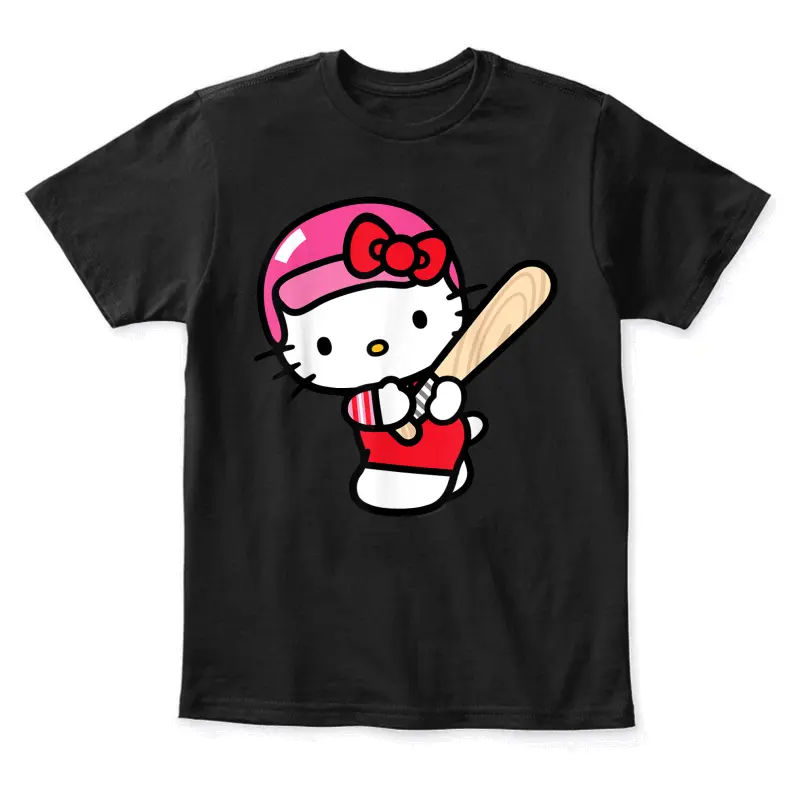 Hello Kitty Baseball Player Tee Shirt Youth Staple T-Shirt