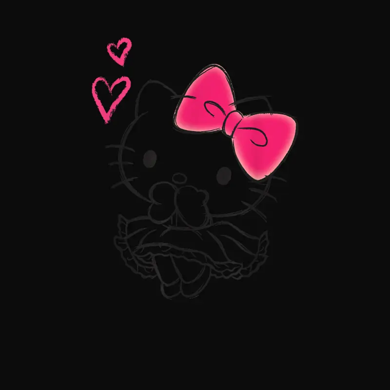 Hello Kitty Girly Hearts Tee Shirt Unisex Staple T-Shirt