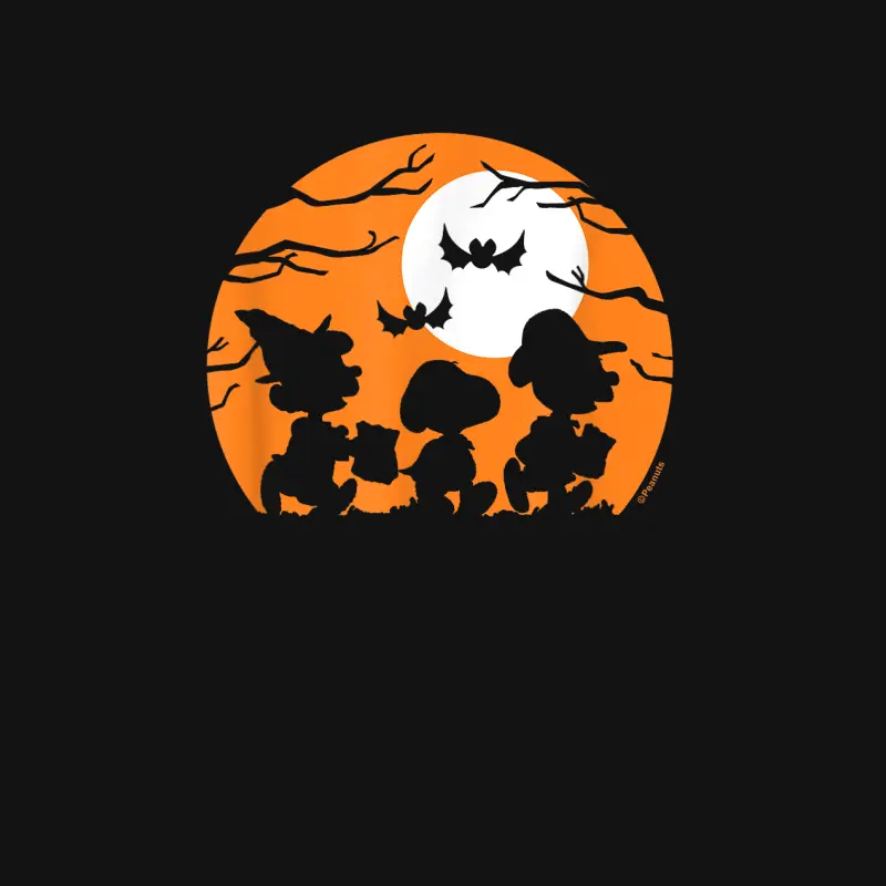 Peanuts - Halloween - Trick Or Treat Silhouettes Unisex Long Sleeve T-Shirt