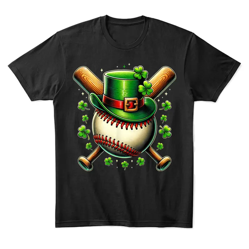 Irish Baseball St Patricks Day 2025 Shamrock Men Boys Kids Unisex Staple T-Shirt