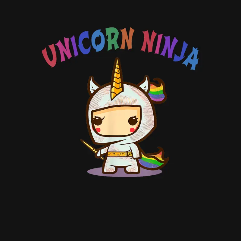 Funny Unicorn Ninja Birthday Girl Team Princess Pre-K Pink Unisex Long Sleeve T-Shirt