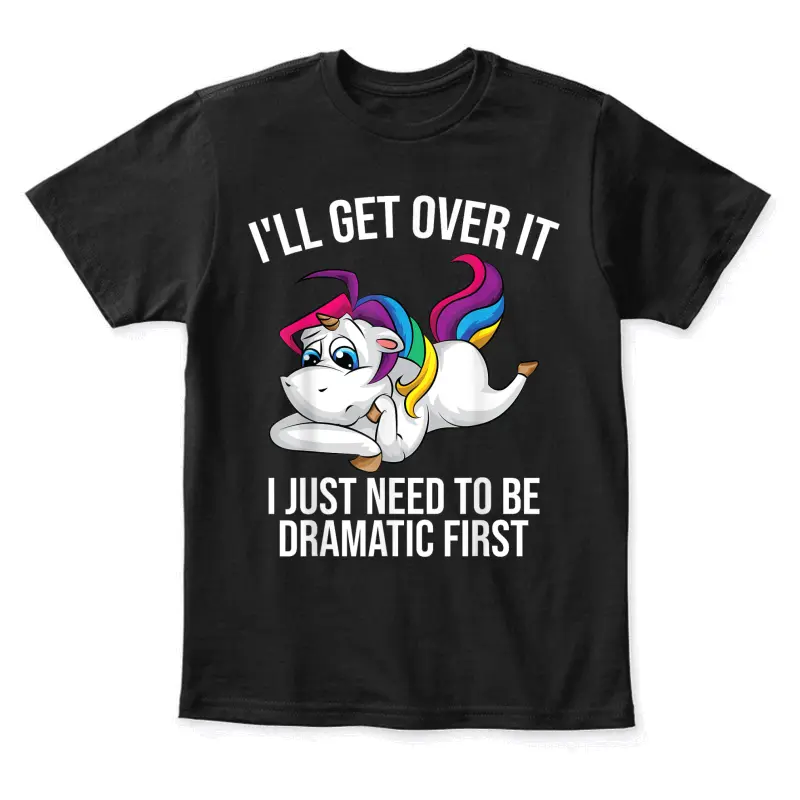 Funny Unicorn Lover Gift | Cute Drama Queen Girls Kids Women Youth Staple T-Shirt