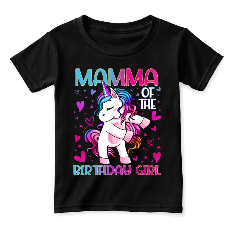 Mamma Of The Birthday Girl Flossing Unicorn Mom Mommy Gifts Toddler Staple T-Shirt