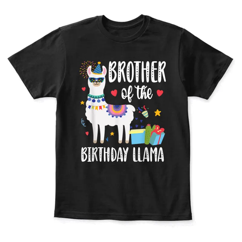 Brother Of Birthday Llama Birthday Boy Girl Outfit Family Youth Staple T-Shirt