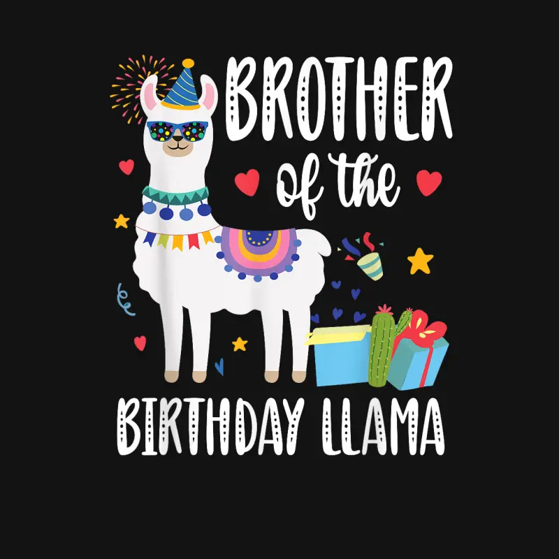 Brother Of Birthday Llama Birthday Boy Girl Outfit Family Youth Staple T-Shirt