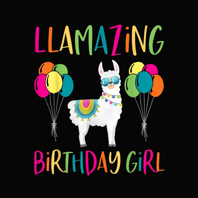 Girl Llama Birthday Llamazing Party Alpaca Balloons Gift Toddler Staple T-Shirt