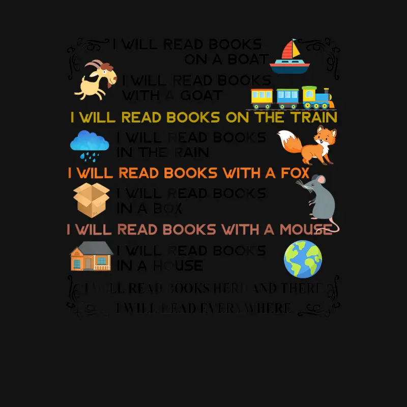 I Will Read Books On A Boat & Everywhere Reading T-Shirt Unisex Long Sleeve T-Shirt