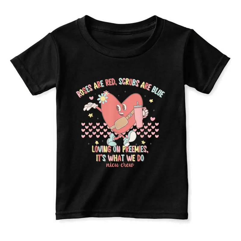 Nicu Valentine Roses Are Red Nicu Nurse Valentine's Day Toddler Staple T-Shirt